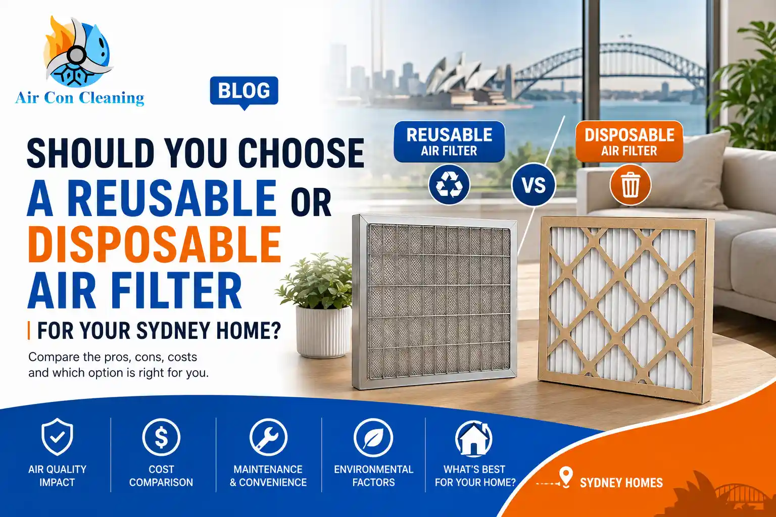 Reusable vs disposable air filters compared for a Sydney home